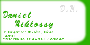 daniel miklossy business card