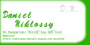 daniel miklossy business card
